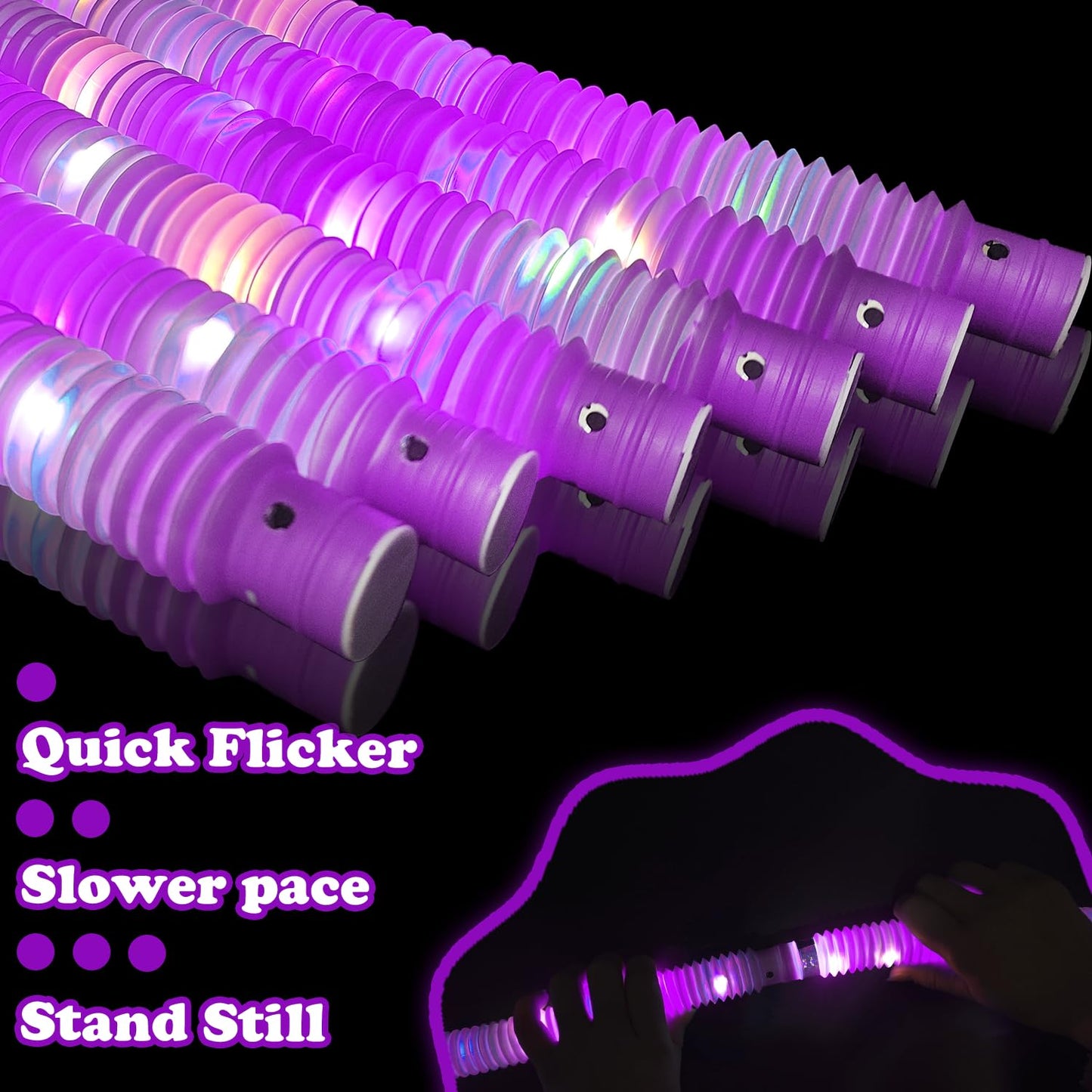 Kannove Glow Party Favors Supplies For Kids, 12 Pcs Purple Light Up Glow Sticks Necklaces Bracelets Accessories For Toddlers, Gl