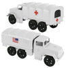 TimMee Plastic Army Men TRUCKS - White M34 Deuce and a Half Cargo Vehicles US Made
