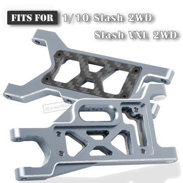 Rcarmubwow A Arms Upgrades Part For 1/10 Slash 2Wd,Slash 2Wd Vxl,Alloy Aluminum Front Rear Rc Suspension Arms,4Pcs,Titanium