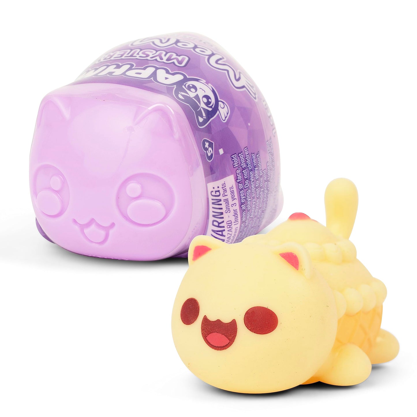 Aphmau Mystery MeeMeows Squishy Figures - Medium, Berry Color, Model 6601, Plastic Material, Styles Vary