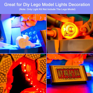 Hilighting Upgraded Led Light Kit for Lego Auspicious Dragon Building Set Remote Version Compatible with Lego 80112 Model Gift Idea for mature-themeds mature-themed Builders and Fans (Model Not Included)