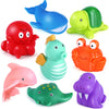 Lotfancy Bath Toys For Kids Ages 1-3, Mold Free Baby Bath Toys For Toddlers 2-4, 8Pcs No Holes Ocean Sea Animal Bathtub Toys, Soft Bath Tub Toys