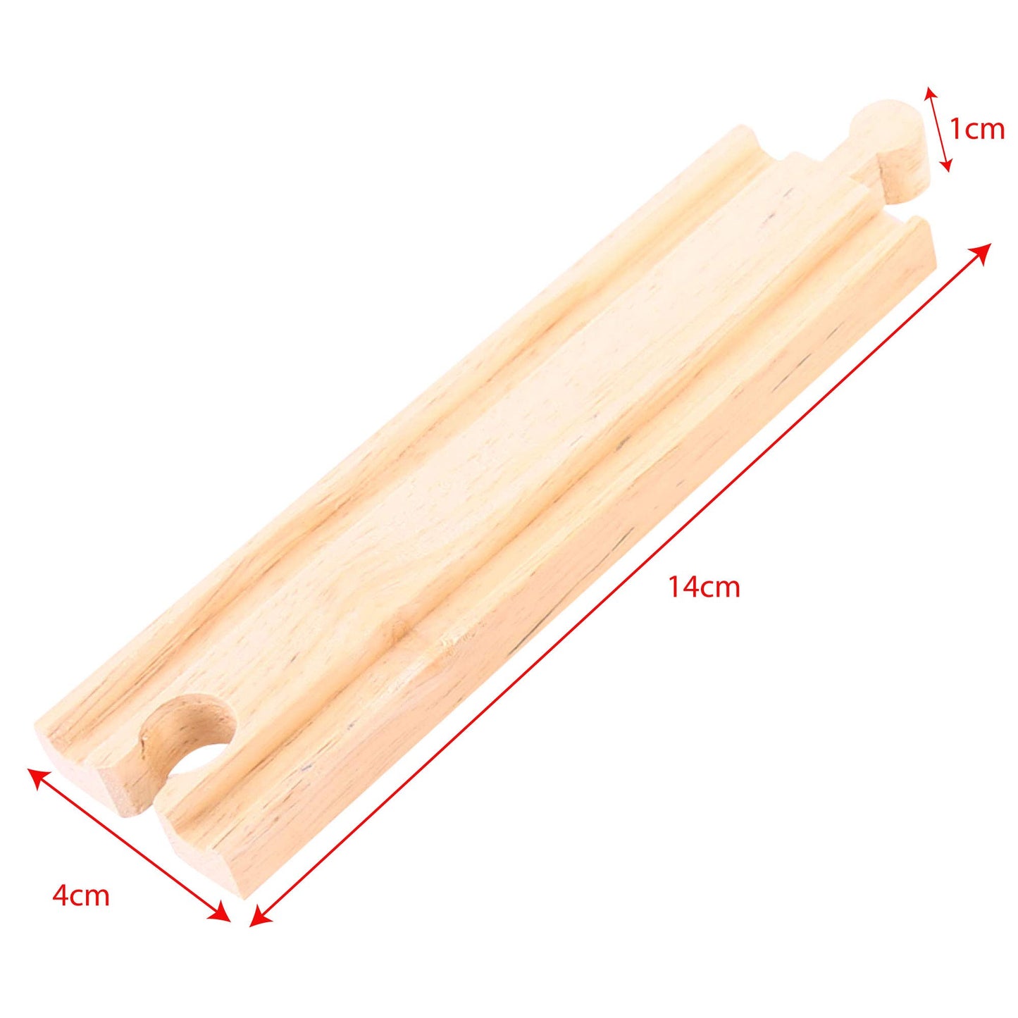 Bigjigs Rail Medium Straights (Pack Of 4) - Other Major Wooden Rail Brands Are Compatible