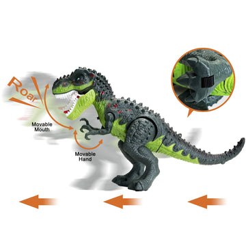 Ahco. Electric Walking Dinosaur Toys For Kids - Small Tyrannosaurus Toy With Simulated Flame And Realistic Sounds, Best Gift For 3-5 4-6 5-7 Year Old Boys & Girls