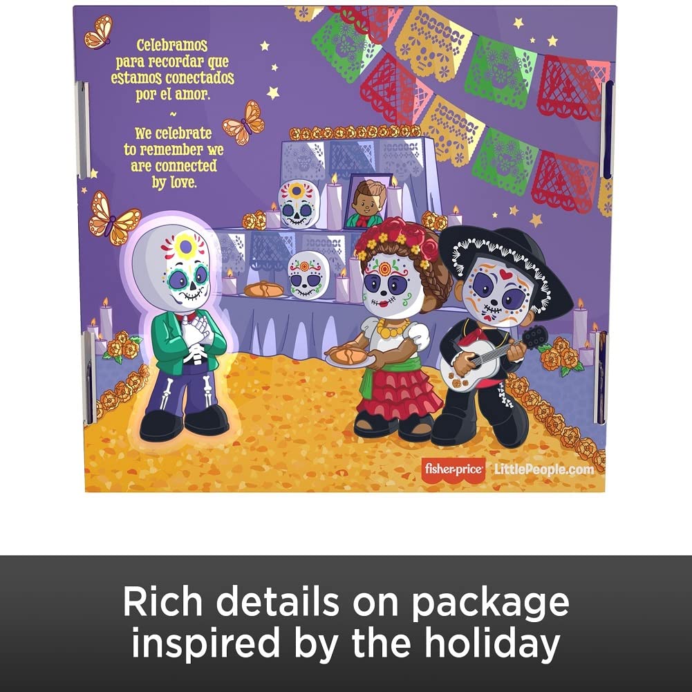 Little People Collector D  a de Muertos Special Edition Set in a Display Gift Package for Adults & Kids, 3 Figures (Pack of 4)