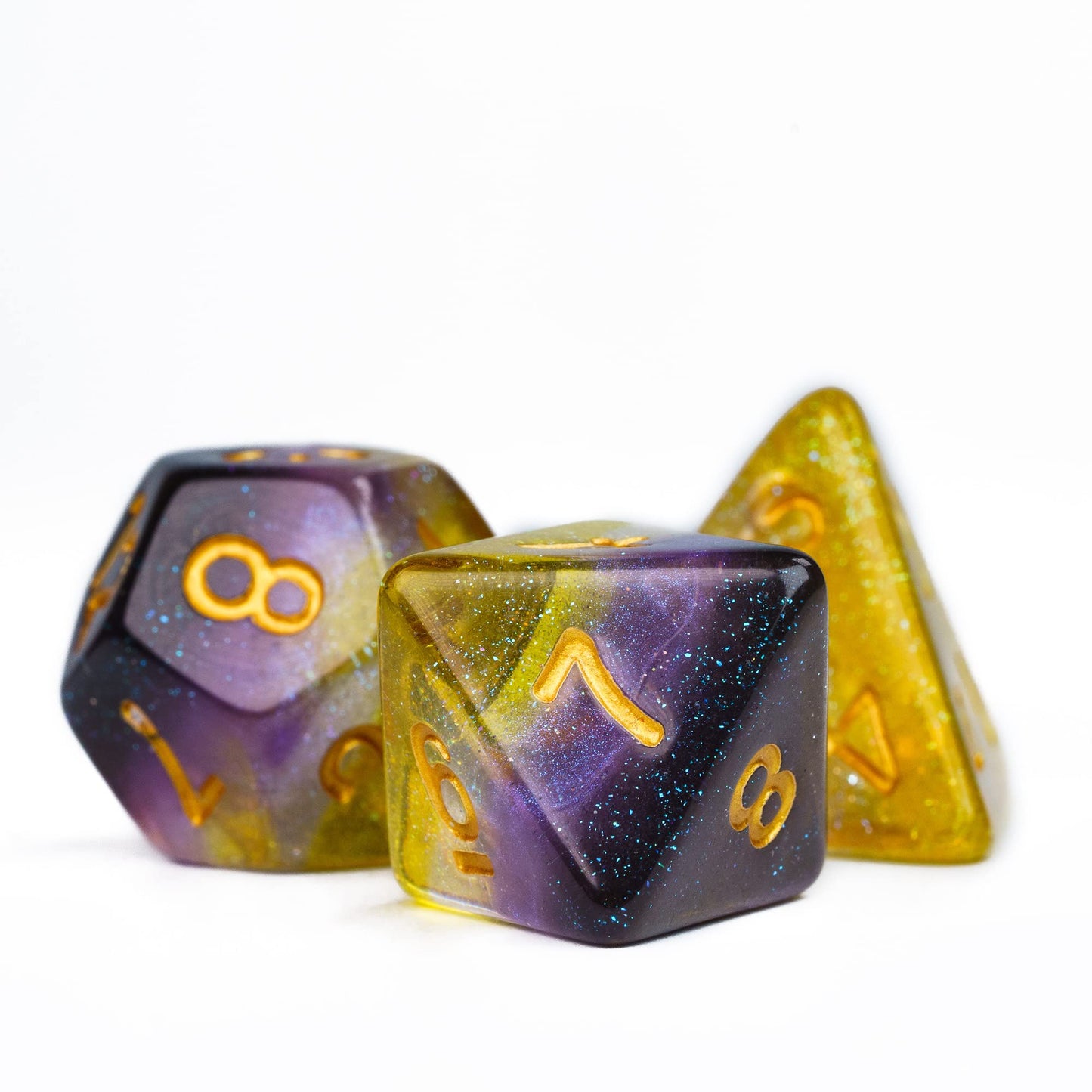 HDdais 7PCS Non-Binary-Pride Polyhedral Dice Set, Homosexual Flag D&D Dice for Dungeons and Dragons, DND Dice for RPG MTG and Ot