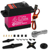 40KG High Torque RC Servo Digital Servo Full Metal Gear Waterproof with 25T Servo Horn Compatible with 1/8, 1/10, 1/12 RC Car Cr