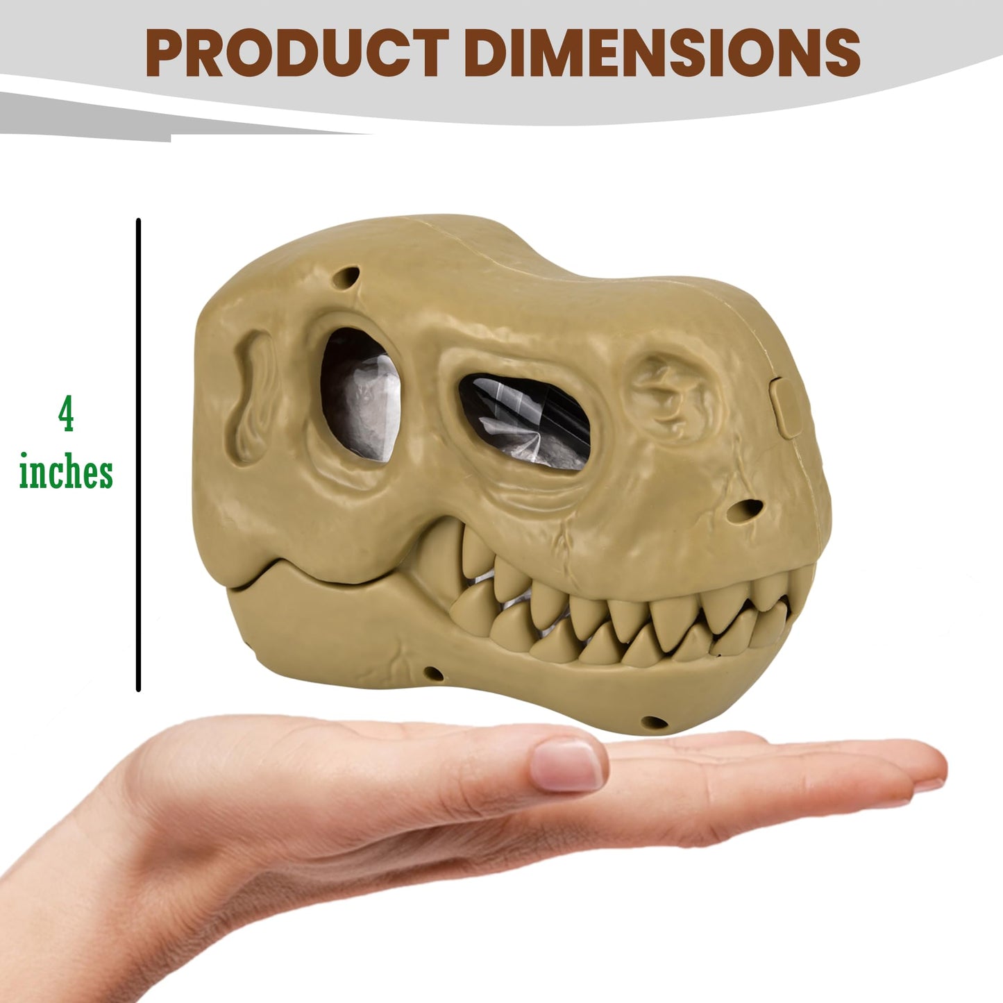 Natural State Novelty Dino Dig Kit For Kids - Dinosaur Fossil Digging Kit With Mini Tools & T-Rex Skull Case - Unearth Dinosaur