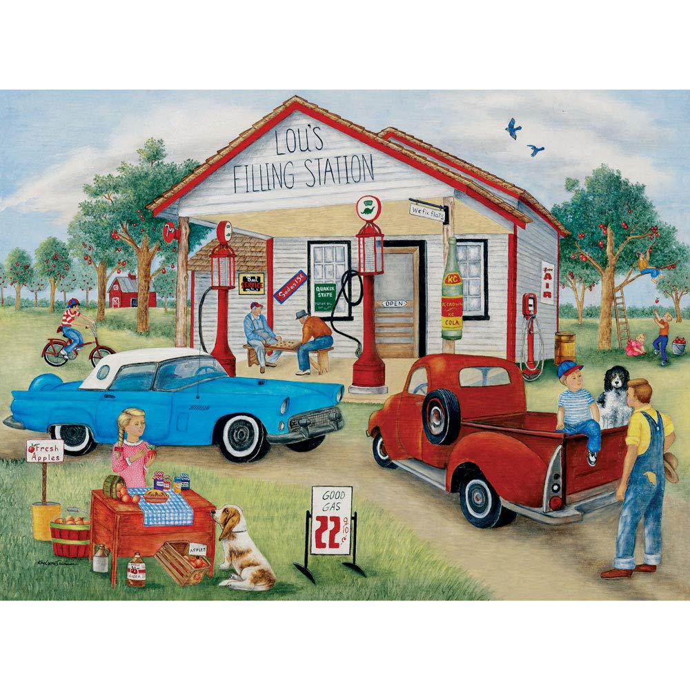 Bits And Pieces - 4-In-1 Multi-Pack - 1000 Piece Jigsaw Puzzles For Adults-Each Measures 20' X 27' (51Cm X 69Cm)-Friendly Folk By Artist Kay Lamb Shannon