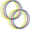 Sratte 8 Pcs Color Hoop Detachable Adjustable Hoop Exercise Ring Plastic Toys for Teens Games Gymnastics Dog Agility Equipment P