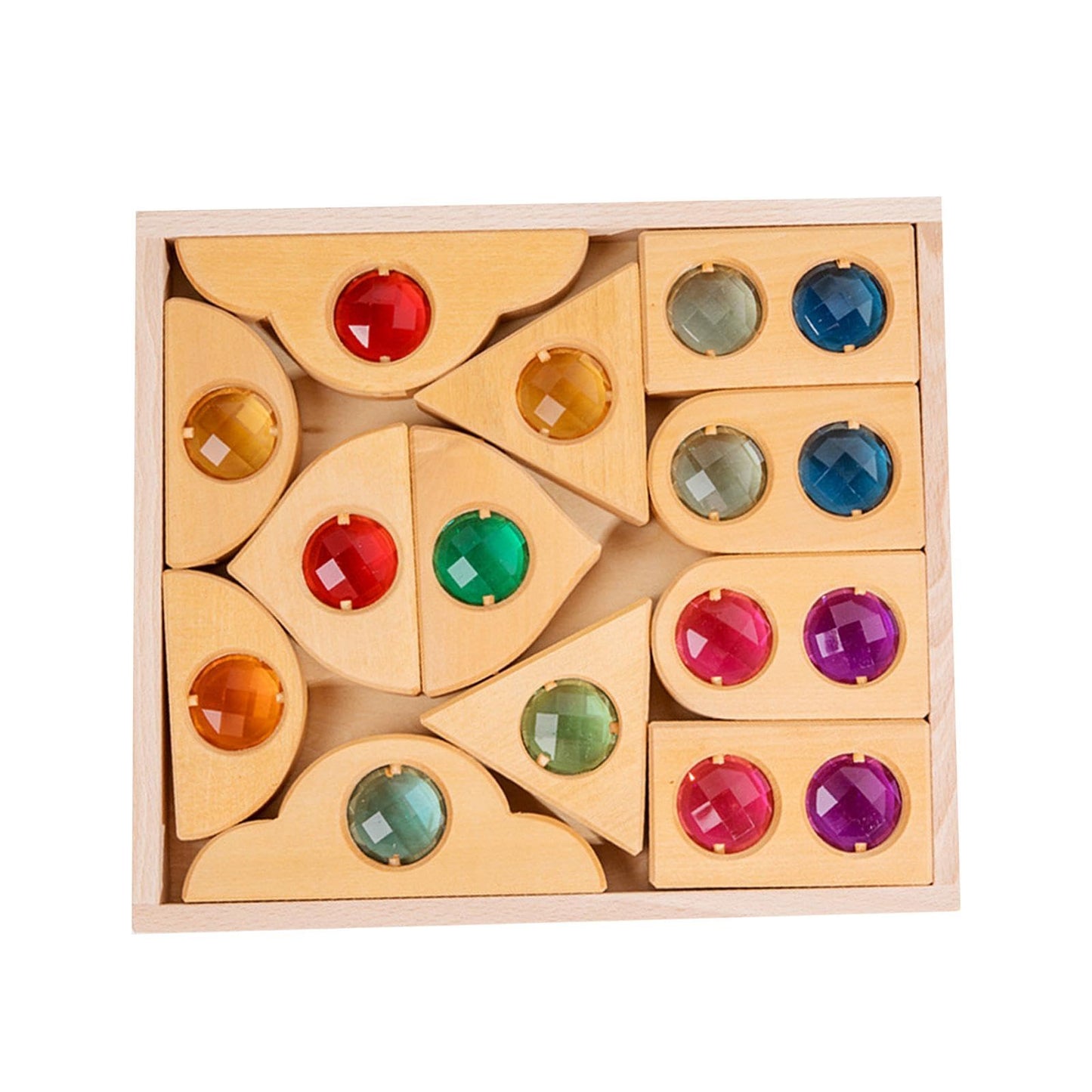 Styleheaven Rainbow Building Blocks Set Educational Acrylic Cubes For Toddlers Boys Gift