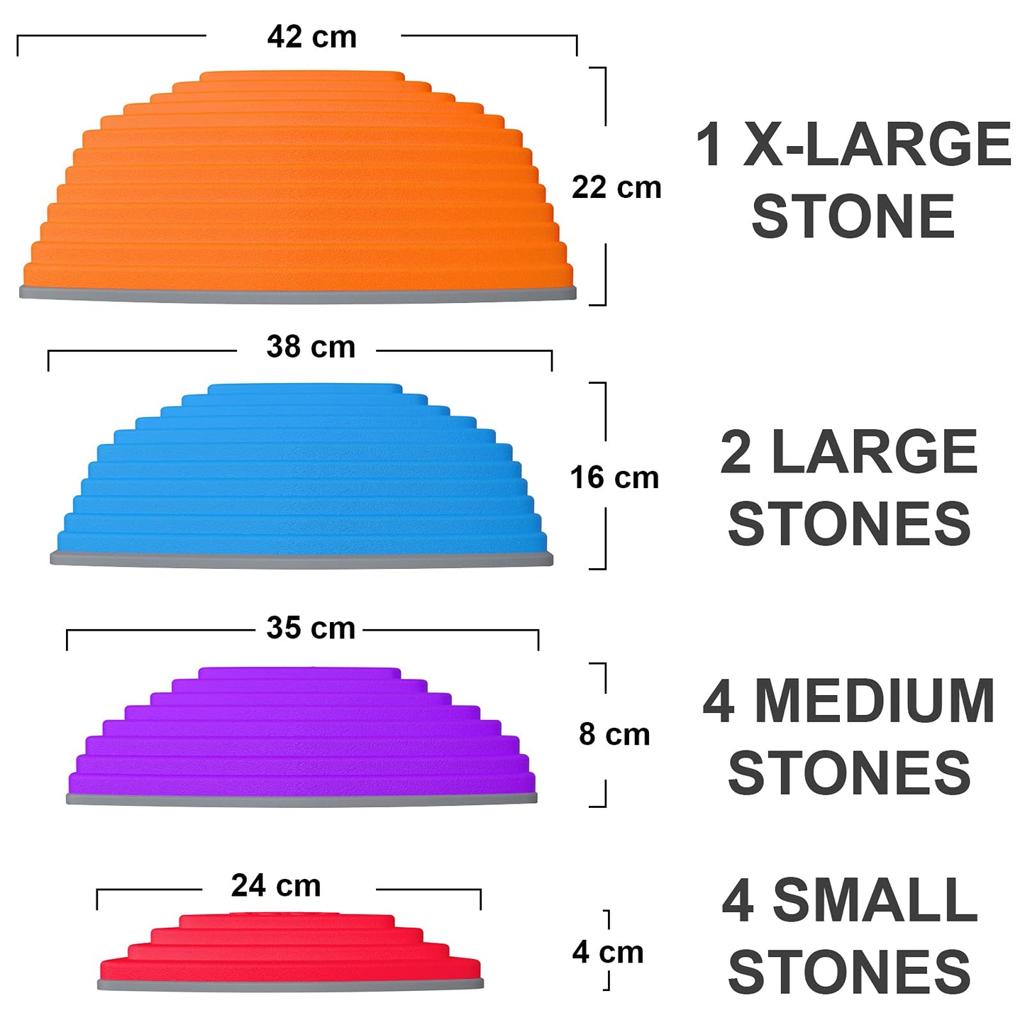 Stepping Stones for Kids Indoor & Outdoor Activity Slip-resistant help to Improve Coordination, Strength and Balance 11 pieces