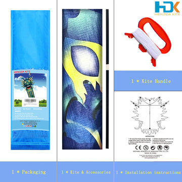 Hengda Kite Legendary Dragon Kite,Jade Dragon,For Kids And Adults,Easy To Fly,Excellent Fabric And Structure Design,Suitable For Square, Beach, Grass, Park,Excellent Gift,(35X157) In