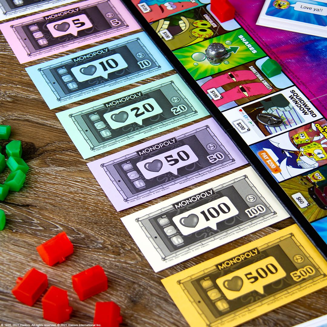 USAOPOLY Monopoly Spongebob Squarepants Meme Edition Board Game | Yellow | One Size | Model MN096-712-002100-06