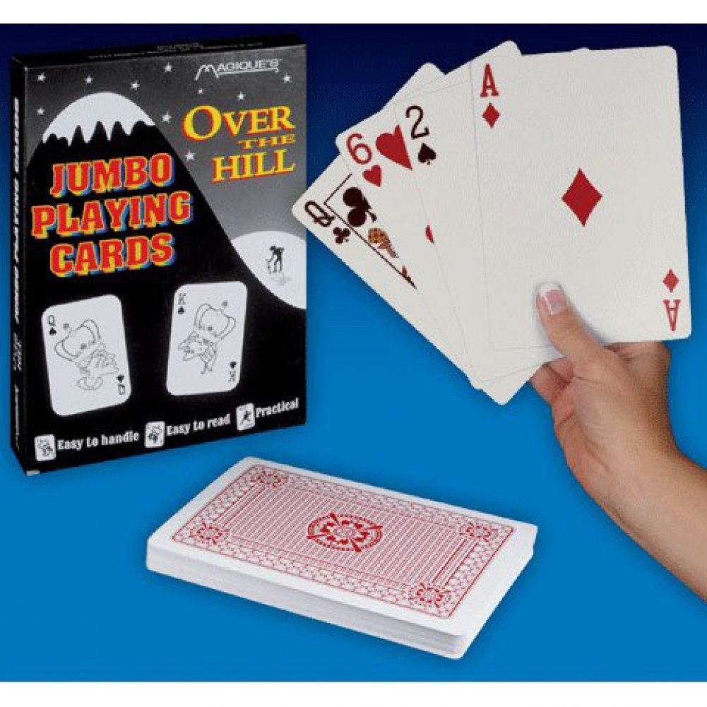 Magique Novelties Over The Hill - Playing Cards - Jumbo Size, Approx. 7X5 Inches
