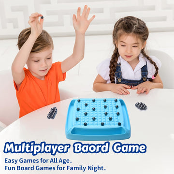 Hcusus Magnetic Chess Game, 28pcs Magnetic Stones, Fun for Kids & Adults, Blue, Model MG28-BLUE