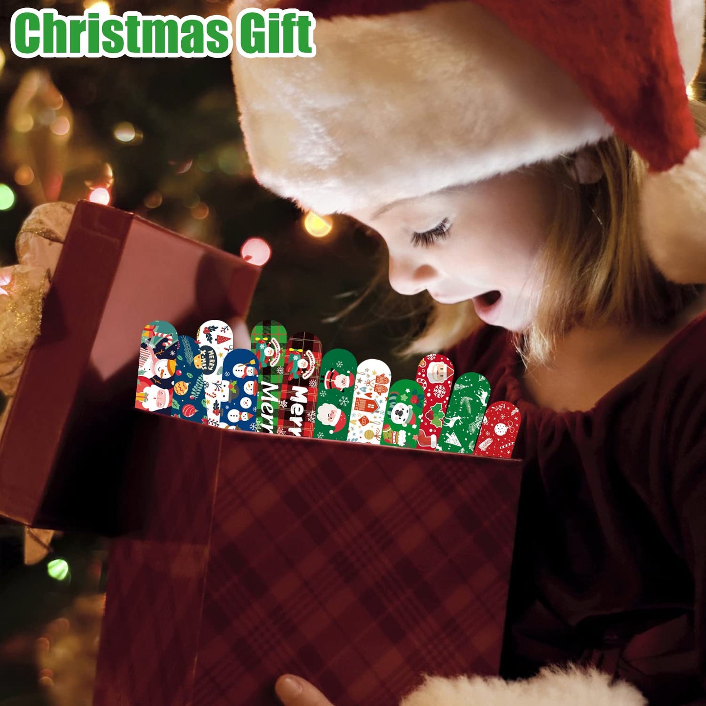 SUNPROUND 100Pcs Christmas Slap Bracelets, Christmas Party Favors for Kids, Christmas Stocking Stuffers, Christmas Toys For kid