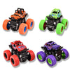 Monster Trucks for Boys, 4 Pack Pull Back Vehicles Cars for Toddlers, 360 Rotation 4 Wheels Drive Durable Friction Cars Powered