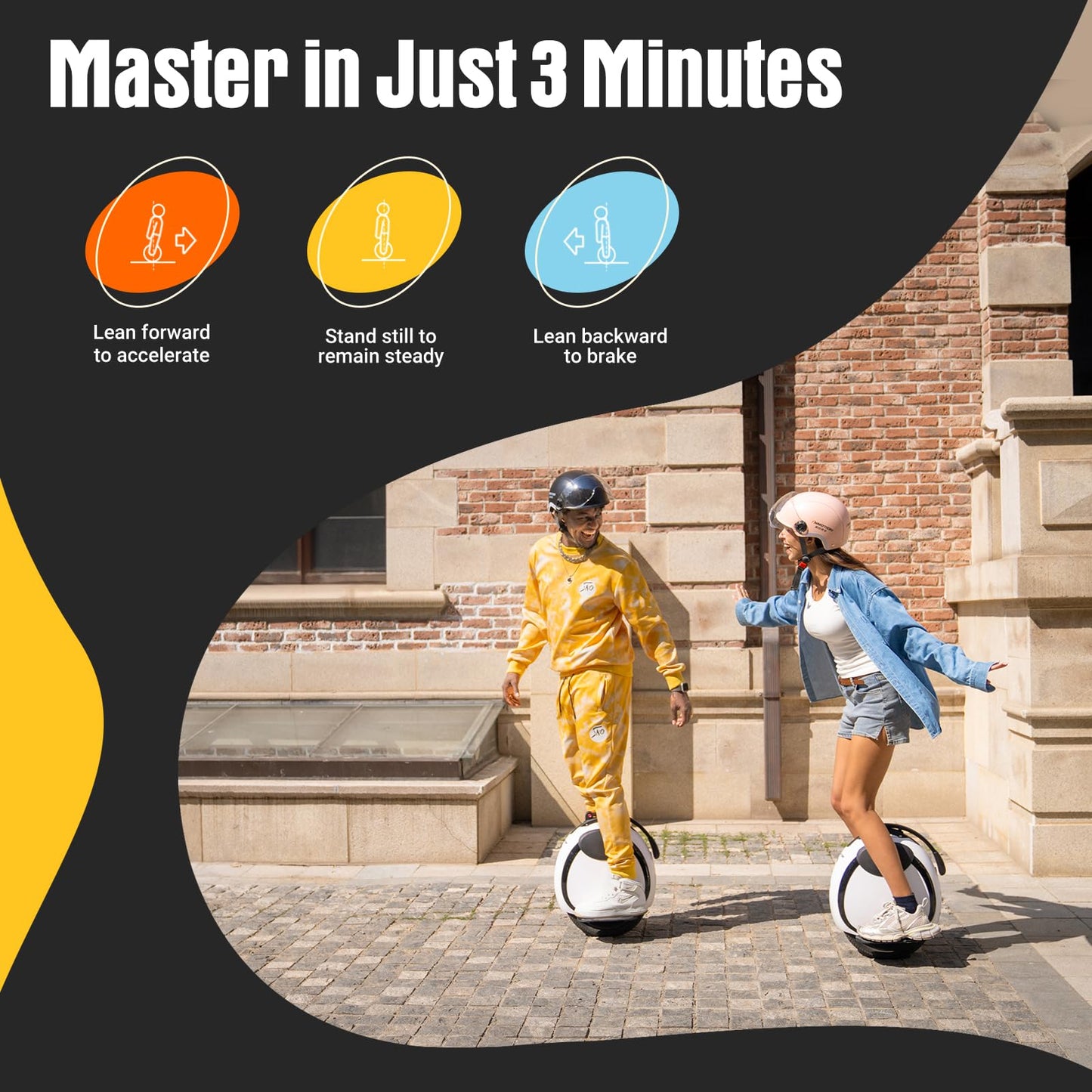 Inmotion E20 Electric Unicycle Hoverboard For Beginners - 14 Wheel, 500W Motor, 10Mile Range, 12.5Mph, Ul2272 Certified - Lightw