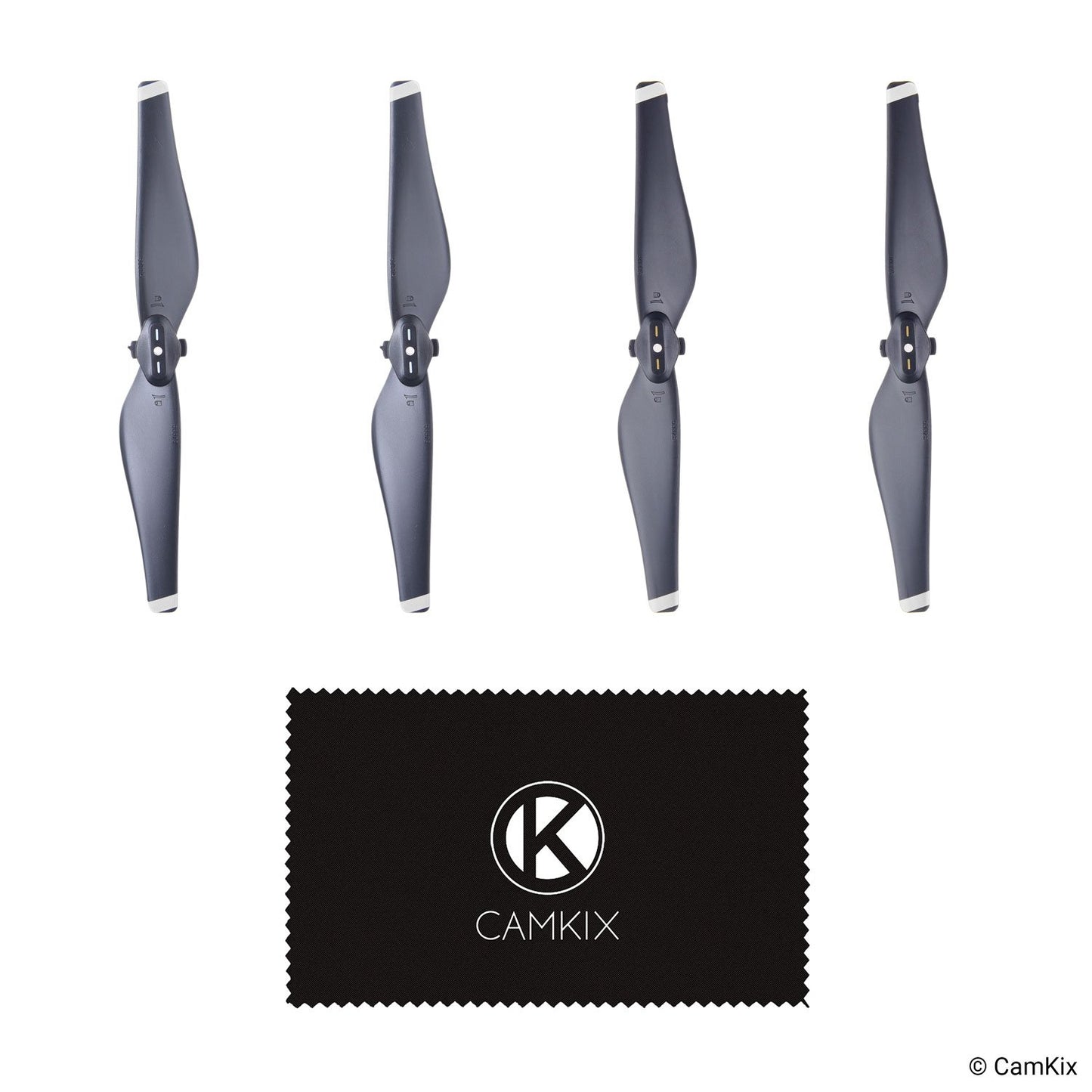 CamKix Propellers Blades Replacement for DJI Mavic Air - 4 Blades or 8 Blades (Black)