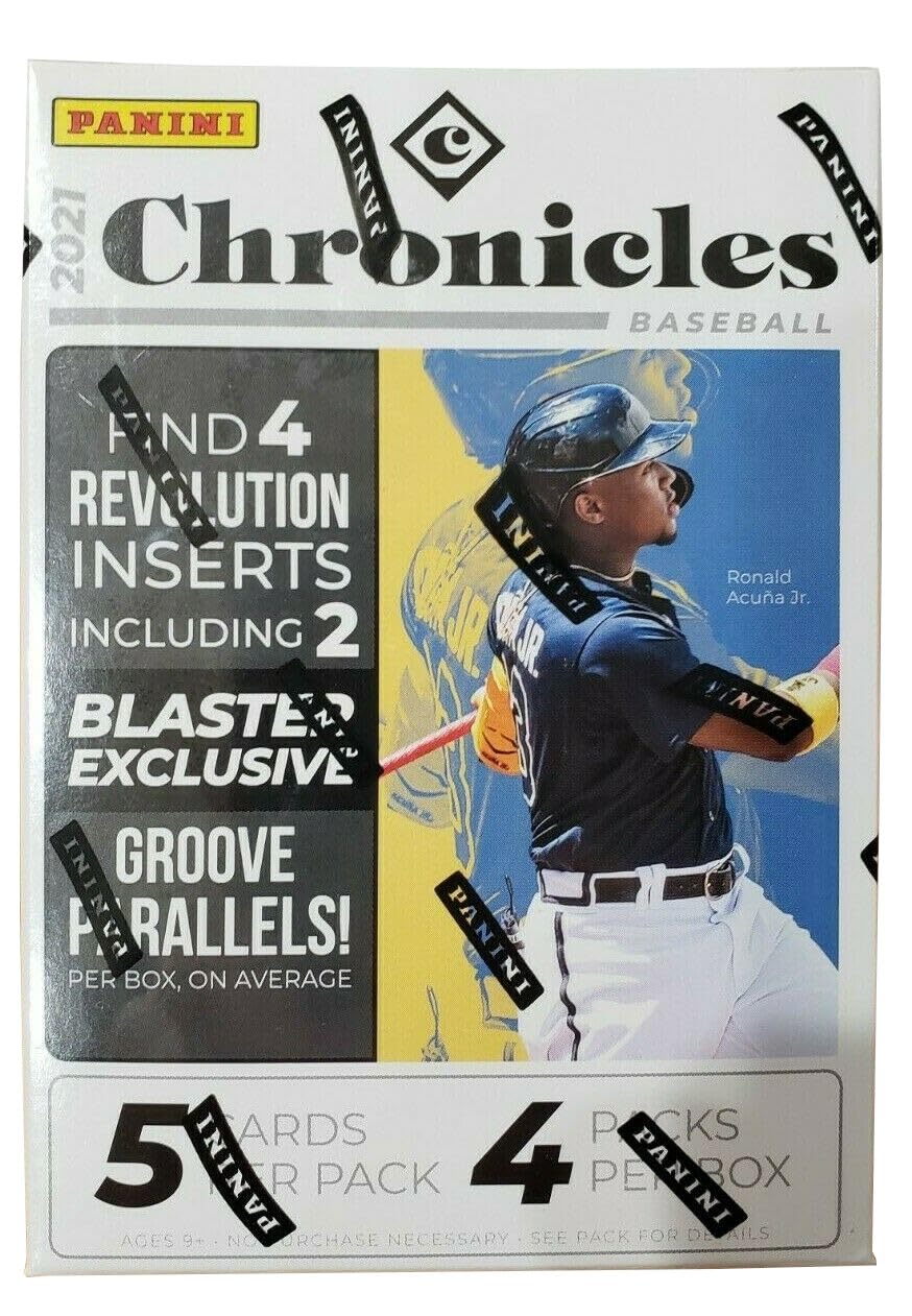 Panini Chronicles Baseball 4-Pack Blaster Box - Factory Sealed, Exclusive Groove Parallels, Multicolor, 1.428 Cubic Inches
