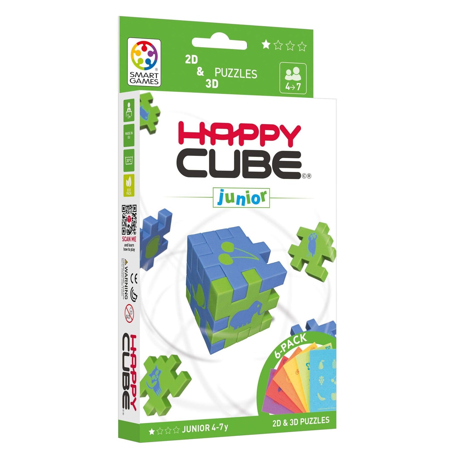 Happy Hcj300 Junior Cardboard Box 3D Puzzle, Pack Of 6