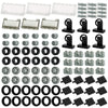 Wheels And Axles Sets Tires, 102 Car Parts And Pieces, Windshield Steering Wheel Chassis Bricks Educational Toys