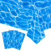 Kesfey 3 Packs Ocean Wave Tablecloths 54 X 108 Inch Water Print Table Cover Splashproof Plastic Ocean Party Table Cloths With Se