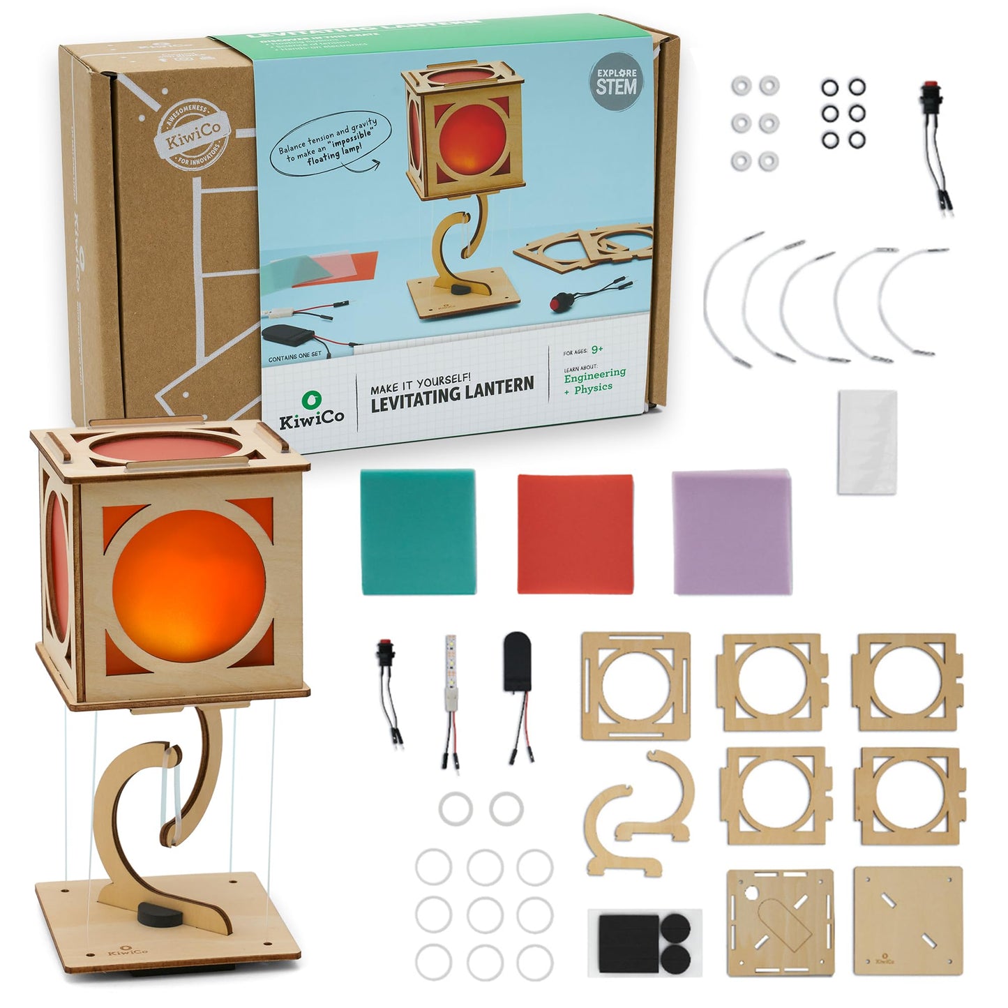 Kiwico Levitating Lantern - Physics And Tensegrity Science Kit For Kids 9+