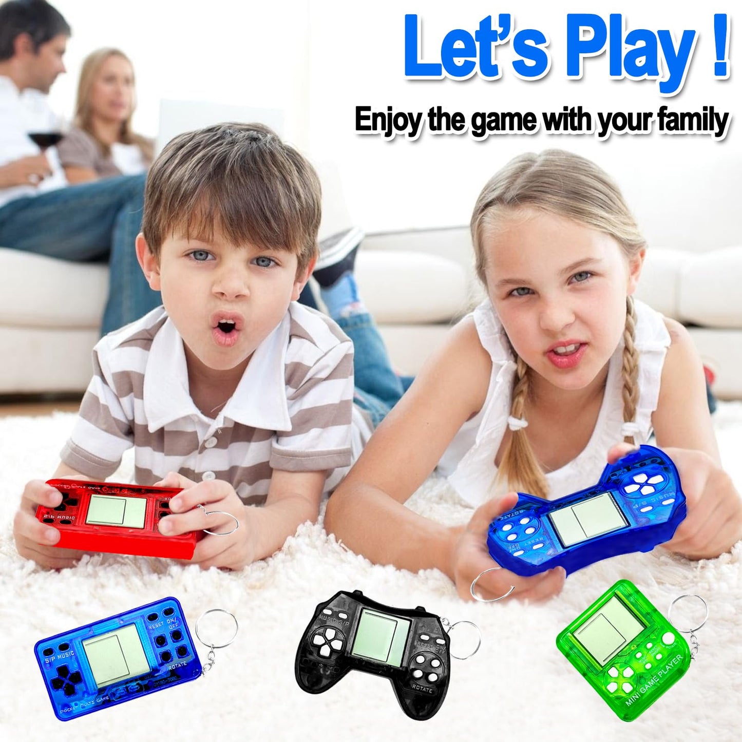 Video Game Party Favors, Video Game Keychain, Birthday Gaming Party Gifts, Mini Game Console For Kids Classroom Prizes, Goodies