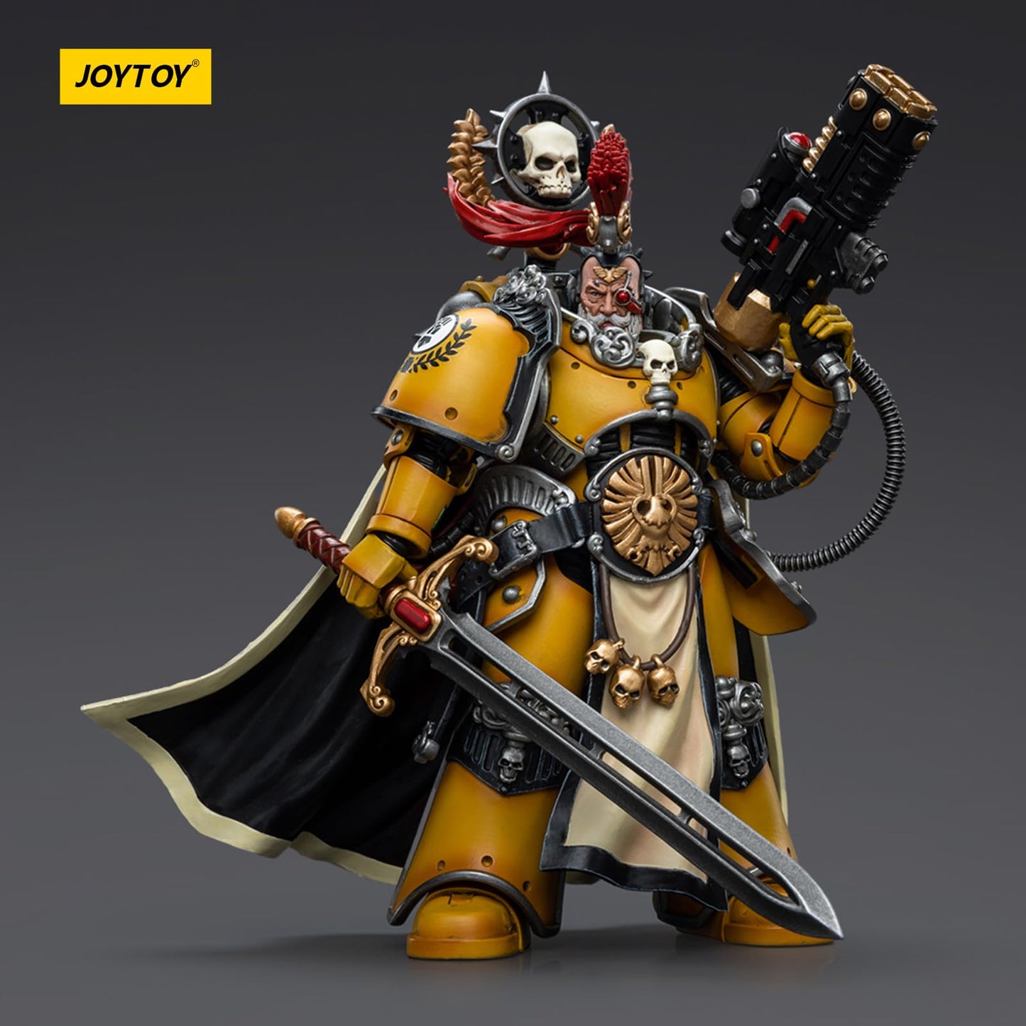 JOYTOY Warhammer 40k Imperial Fists Legion Praetor Action Figure 1/18 Scale Black Model QKZde-26BT-9138