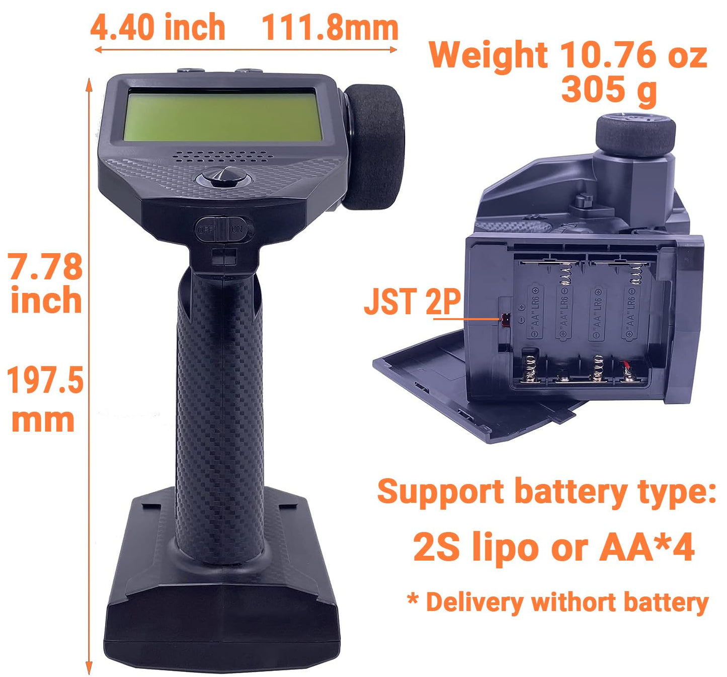 Alaohu Fs-G7P 7 Channels Rc Transmitter And Receiver Fs-R7P Fly 2.4Ghz Sky Surface Radio Controller System For Rc Crawler, Buggy