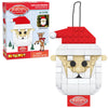 Brickcraft Rudolph the Red-Nosed Reindeer Santa Claus Ornament Brick Building Set, 74 Pieces DIY Holiday Christmas Block Kit wit