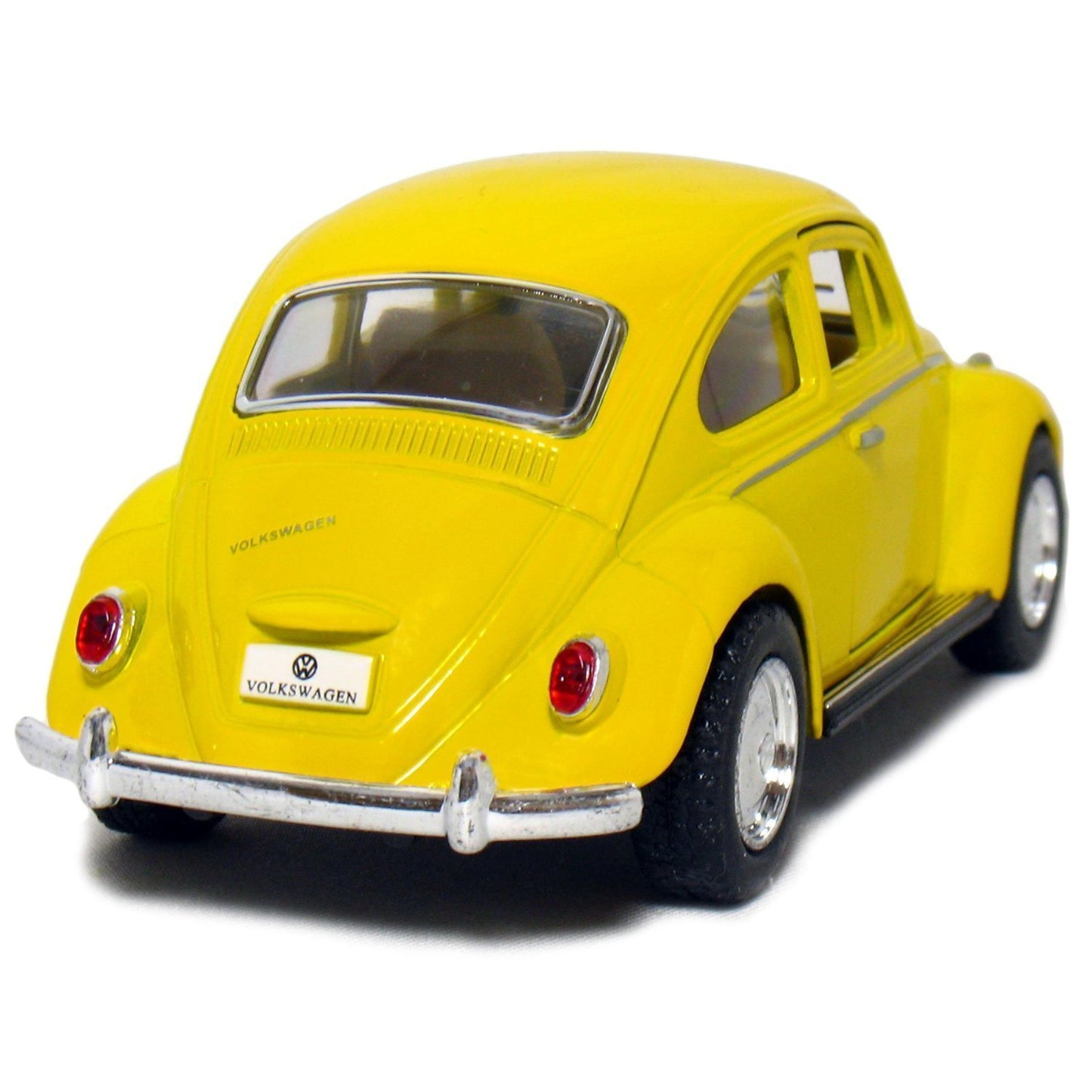 Kinsmart Yellow 1967 Classic Die Cast Volkwagen Beetle Toy with Pull Back Action, unisex