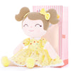 Gloveleya Baby Girl Gift Soft First Baby Doll Plush Doll Floral Yellow 16 ''