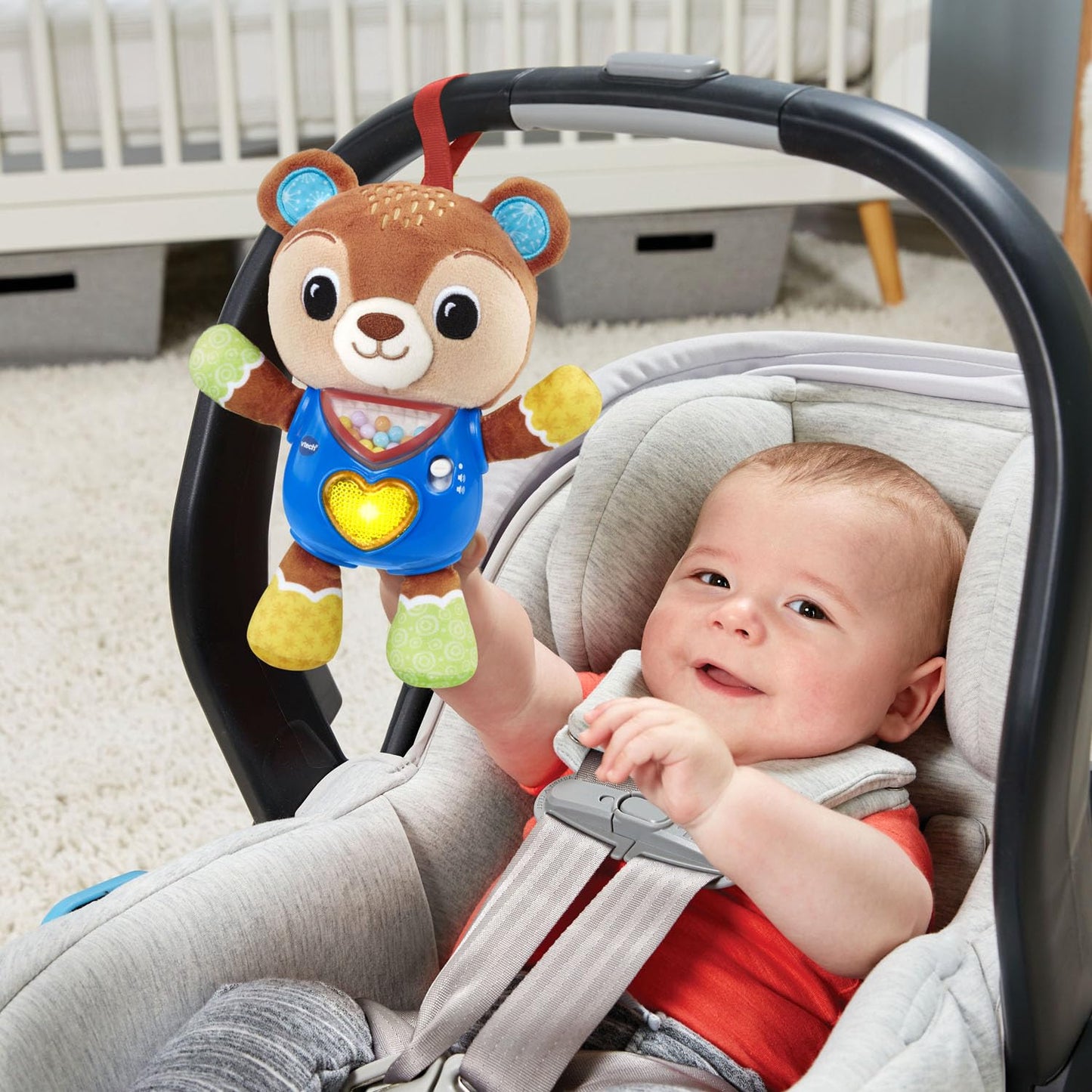 Vtech Baby Cuddle And Sing Bear Stroller Crib Toy