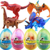 COFFLED 4 Pack Hatching Dinosaur Eggs Toys for Kids 3+, Deformation T-Rex, Pterosaurs, Brachiosaurus, Triceratops - Random Color