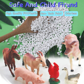 Yowlieu 8 Pcs Big Animal Figurines Toys - Realistic Plastic Playset for Kids, Multicolor Educational Learning Toy