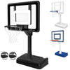 GoSports Splash Hoop advanced Pool Hoop Basketball Game with Water Weighted Base Adjustable Height Regulation Steel Rim and 2 Pool Basketballs - Blue White or Black