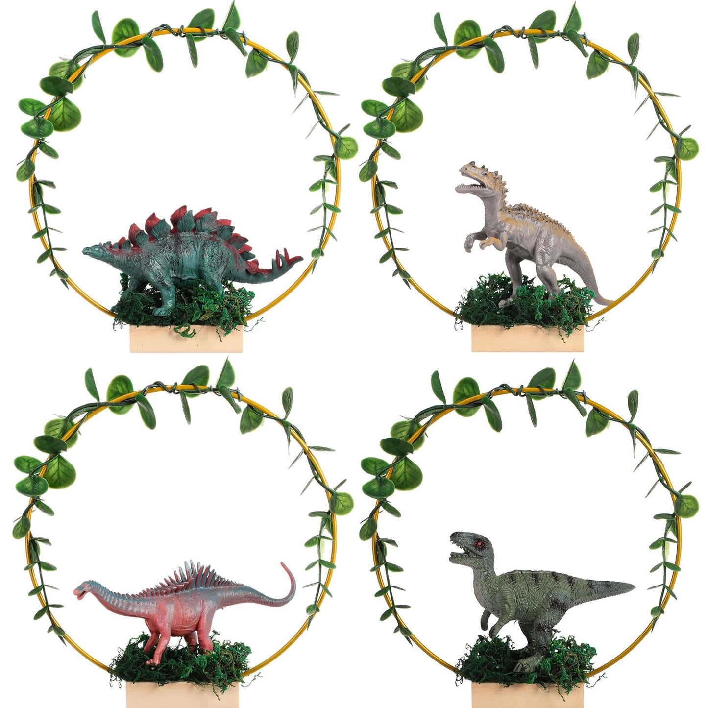 VioraWhite 4 Set Dinosaur Party Decorations Dinosaur Birthday Decorations Dinosaur Centerpieces for Birthday Party Table Centerp