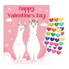 M1NTP1US + Valentines Day Party Games - Pin The Hearts on The Llama - V-Day Game School Class Activity Supplies Favors