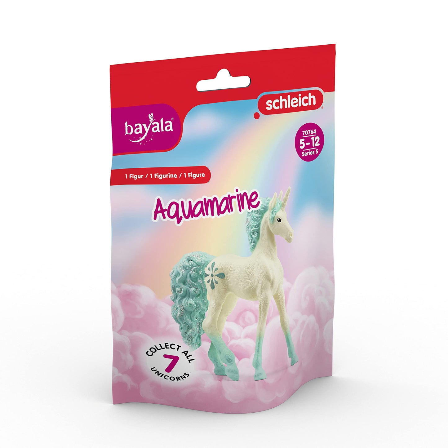 SCHLEICH Aquamarine Unicorn Toy - Collectible Gemstone Series 2023 for Girls & Boys, Multi-Color, Perfect for Play and Display