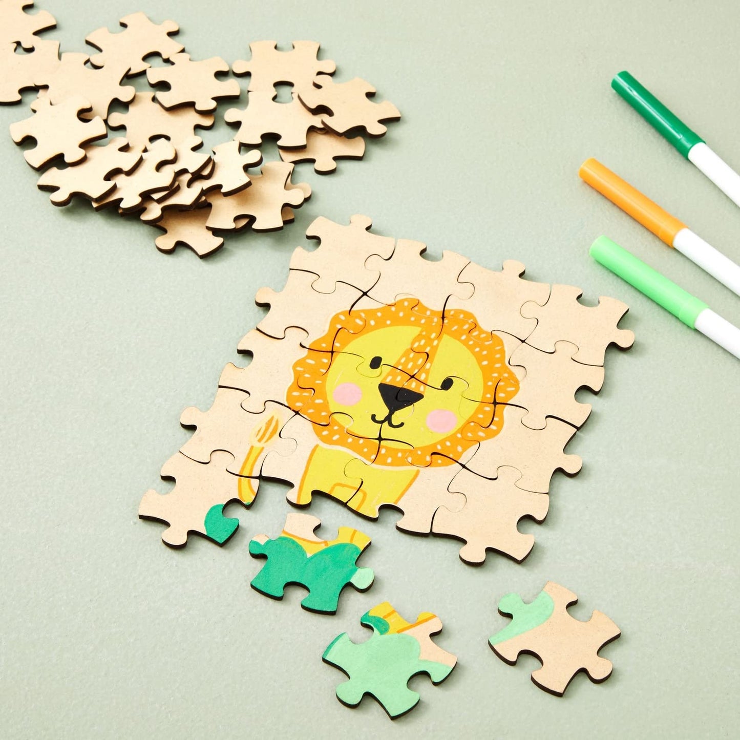 Juvale 100 Blank Wooden Puzzle Pieces For Crafts, Diy Art Projects, 1.9X1.6'' Unfinished Freeform Jigsaw Wood Puzzle To Draw On