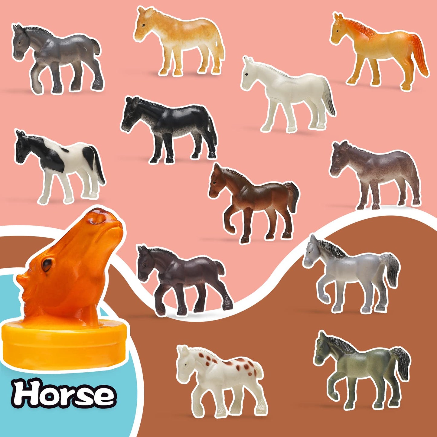 KarberDark 95 Pcs Small Animal Toys - Plastic Assorted Mini Figures for Kids, Clear, Ideal for Sensory Bins and Birthday Gifts