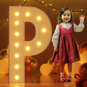 Imprsv 4Ft Marquee Light Up Letters P, Large Light Up Letters For Baby Shower Anniversary Weeding Room Decor, Big Letters For Pa