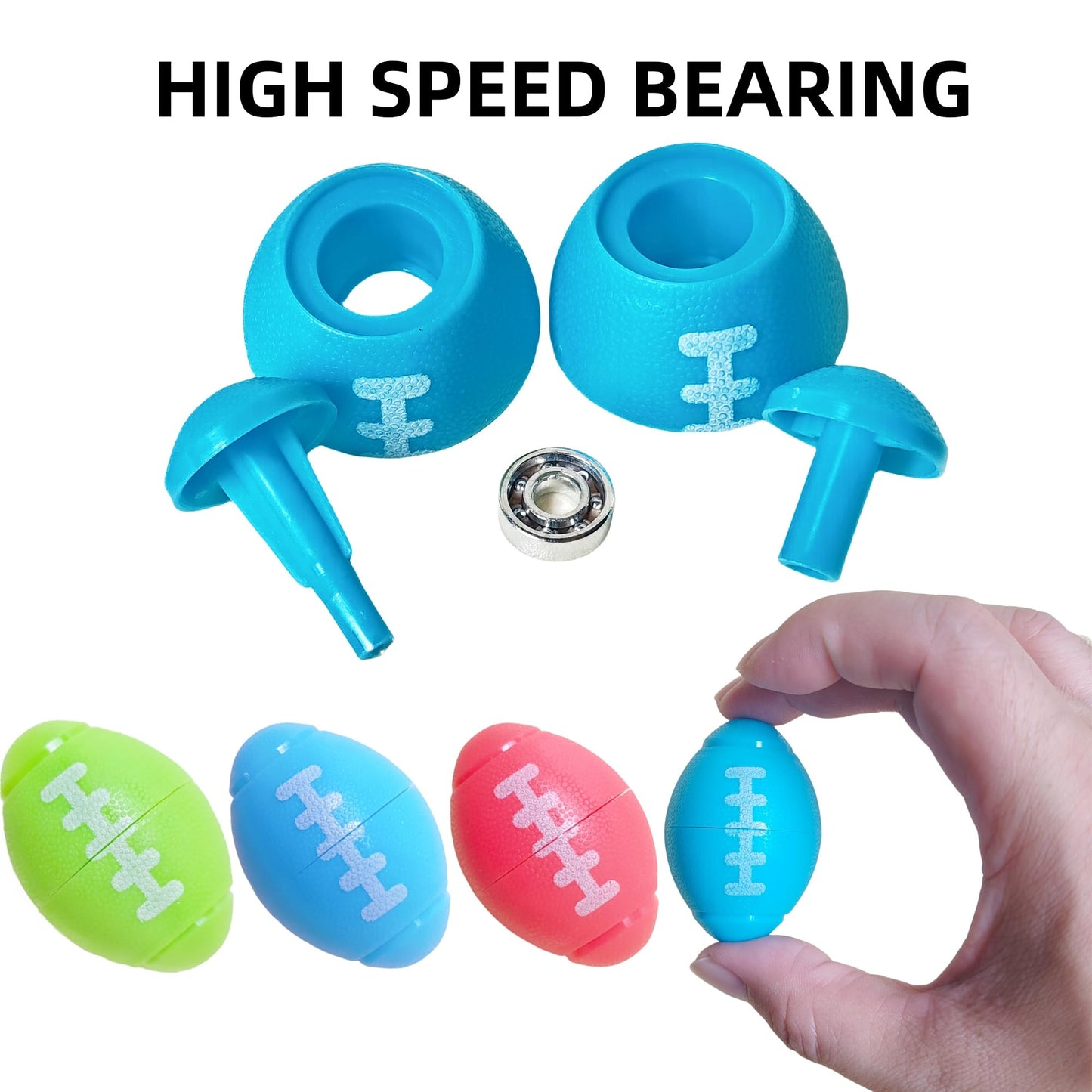 Nbguigdstr 50 Pcs Mini Football Fidget Spinners Bulk,Fidget Spinner Toy Party Favors For Kids Back To School Valentine'S Day Gif