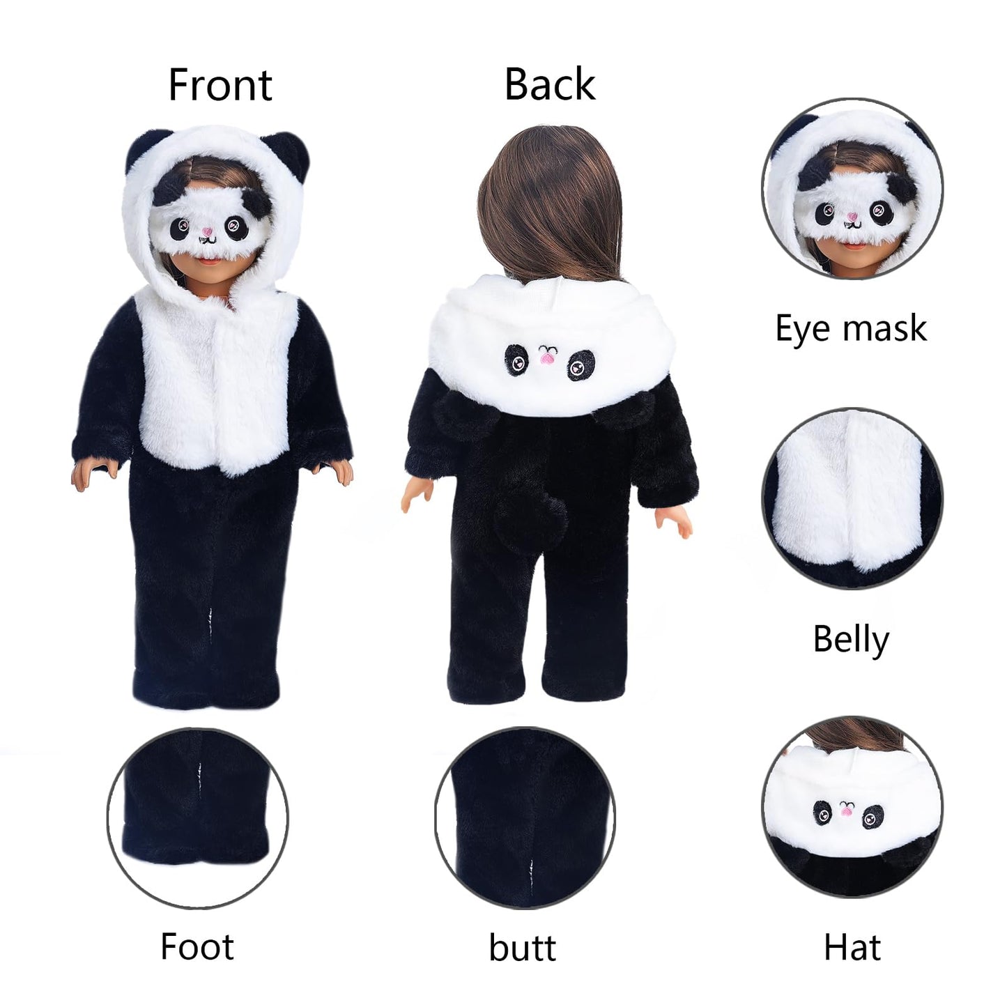 18 Inch Doll Clothes - Onesie Pajamas Fit 18 Inch Girl Doll And More (2Set)
