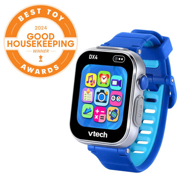 VTech KidiZoom Smartwatch DX4, Blue - 8.9" x 0.6" x 1.7", Plastic Material, Model 80-575200