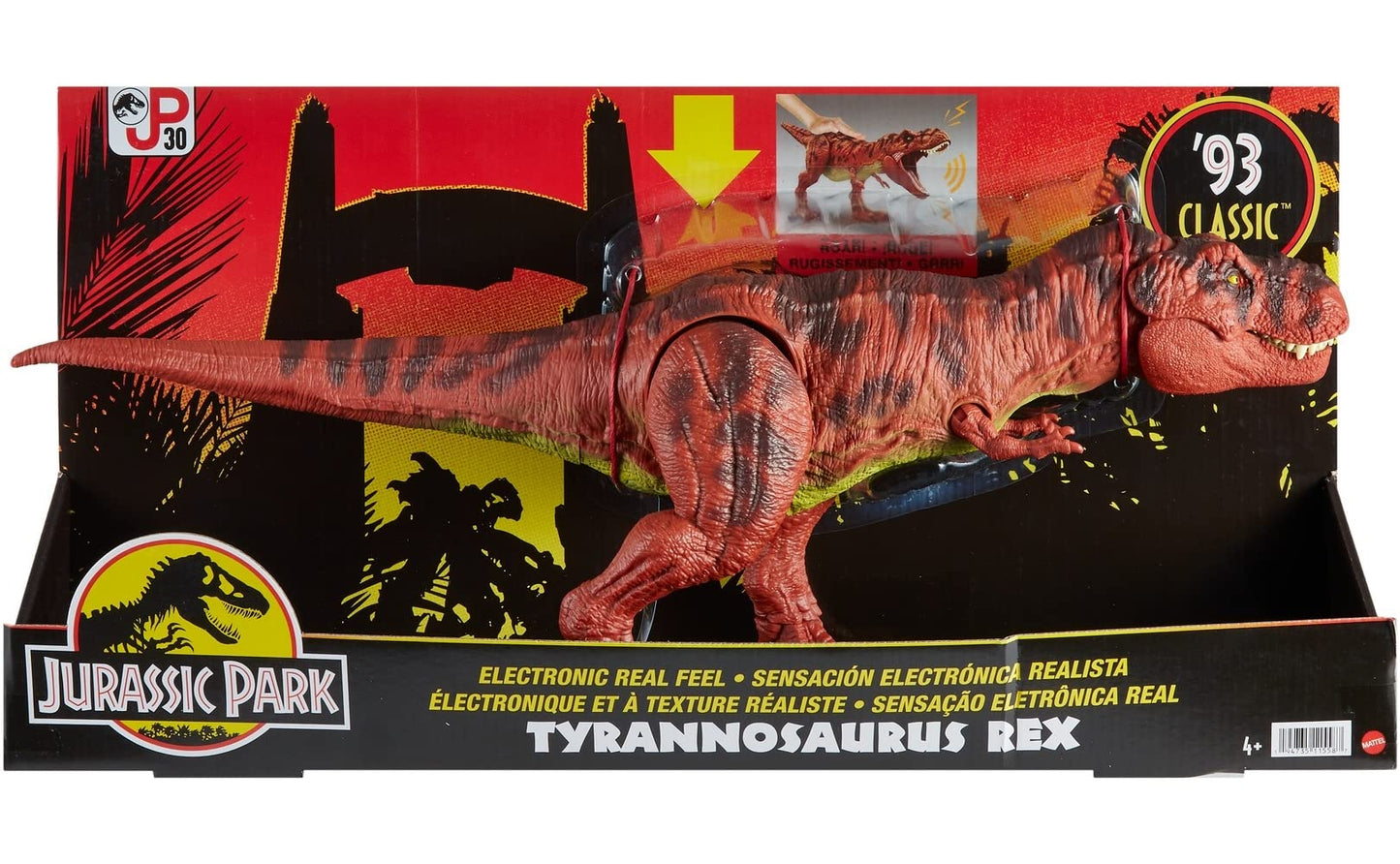 Jurassic World Electronic Tyrannosaurus Rex Toy - Red, HLN19, Real Feel, Classic Exclusive