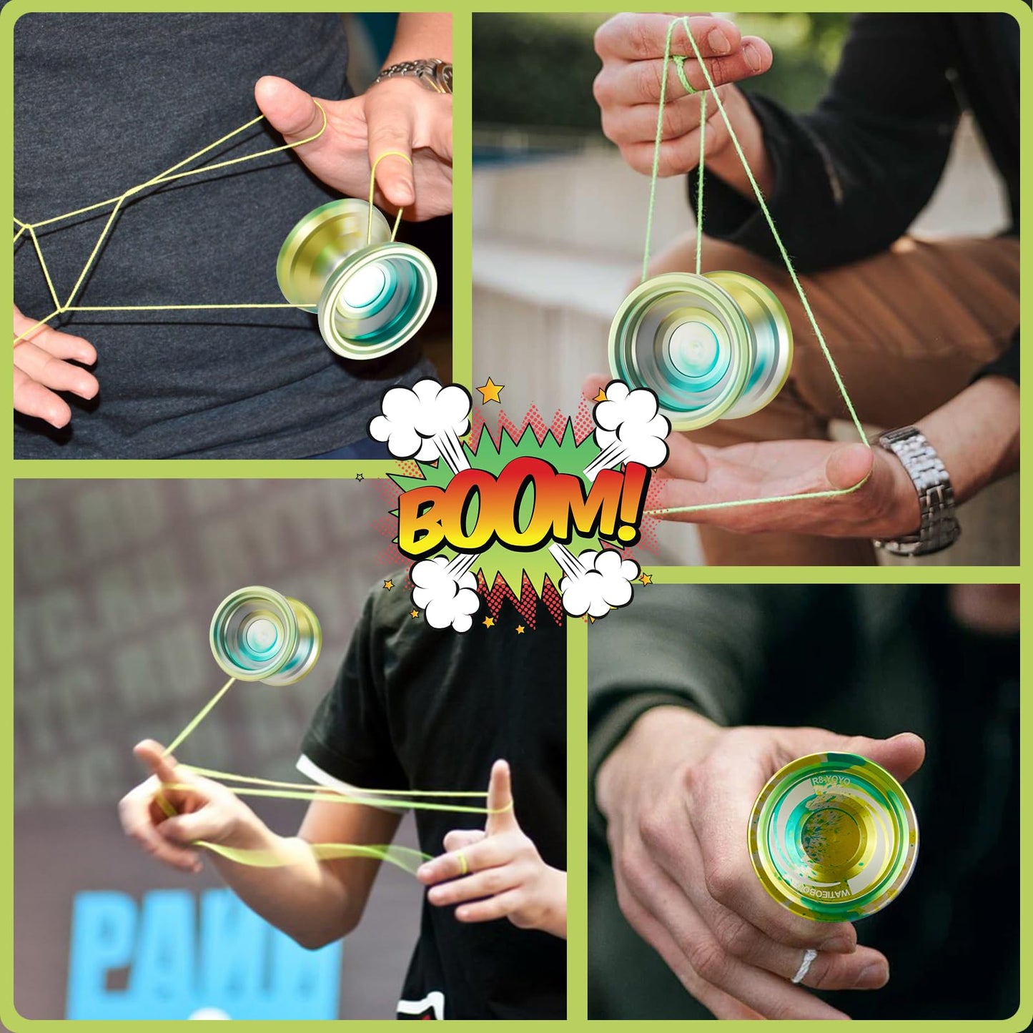 Watieoboo R8 Responsive Yo Yo Professional, Metal Yoyos For Kids Adults Beginner, Replacement Unresponsive Yoyo Bearing For Adva